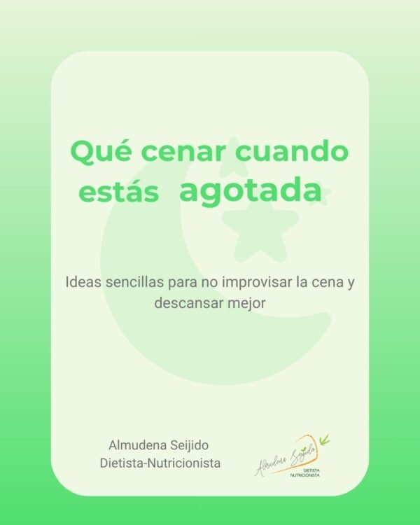 Qué cenar cuando estás agotada - eBook